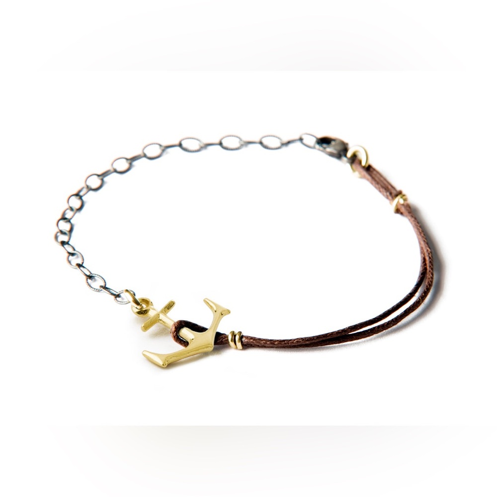 EUC Icelandic 14k Gold Anchor Bracelet